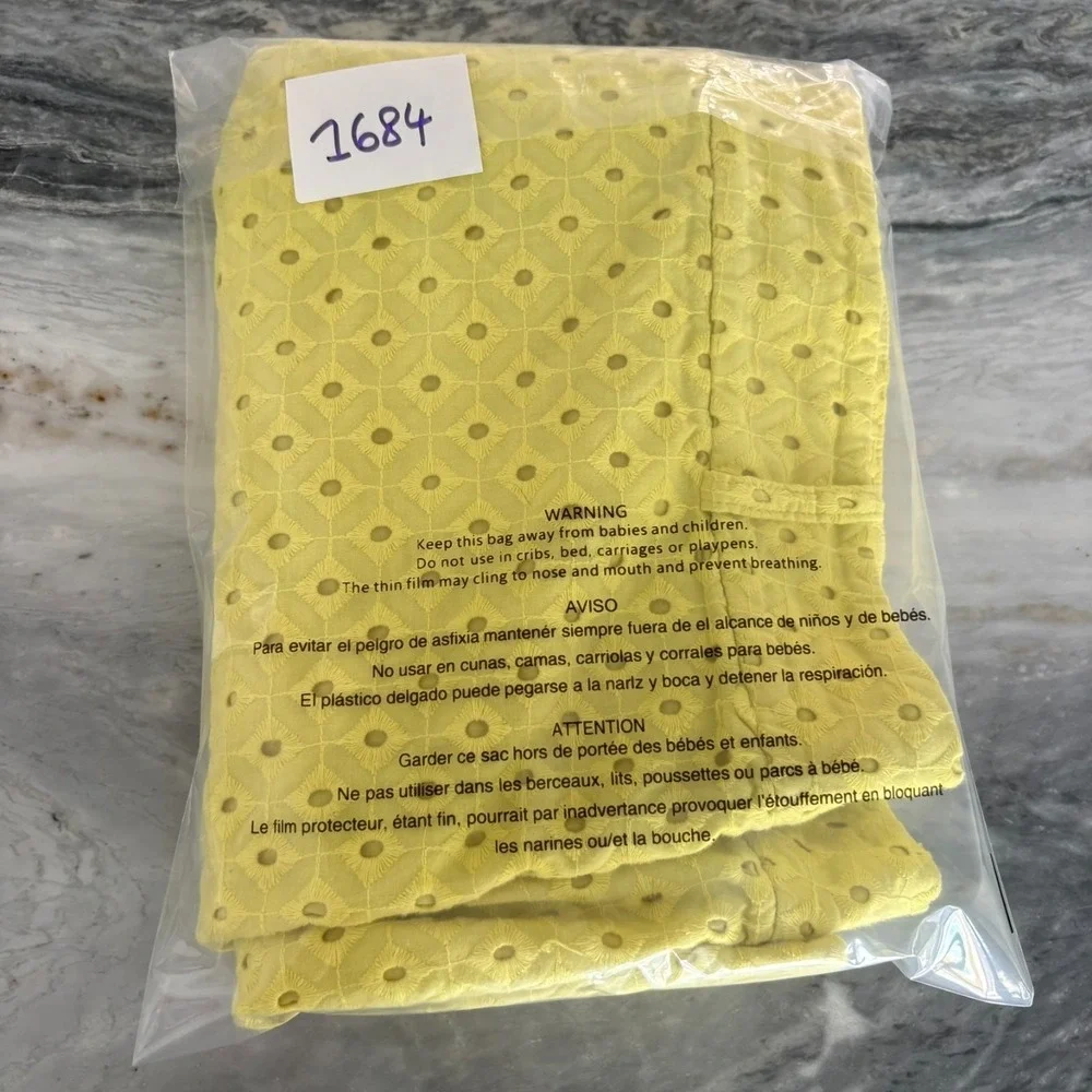 Loft‎ Womens Yellow Flat Front Embroidered Eyelet The Riviera Shorts Size 14